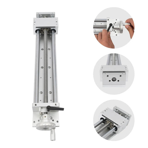 Manual Sliding Table CNC Slide With 400mm Travel Ball Screw Linear Stage for DIY Routers and Lathes, ultra precision 0.05mm.