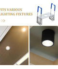 30 Pack Heavy Duty Spring Clips For 18x25mm LED Panel Lights Recessed Ceiling Mount Holders shown with lighting fixtures