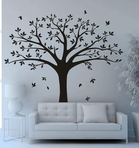Epic Family Tree Wall Decal For Home Decor, Massive Vinyl Tree Sticker 220 X 250 Cm In Black, Create A Photo Gallery Wall