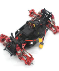 Red 3 Piece Beefed Up Upgrade Kit For Gladiator 1 By 14 RC Car Steering Cup And Rear Wheel Set Compatible With MT16 RX12 ZD Racing