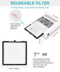 Diagram of Powerful Nail Dust Collector Filters 2 Pack No Spill Replacement for Nail Dust Vacuum Machines Fits 40W 60W 80W
