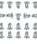 Aluminum Dzus Button Flush Allen Head Quarter Turn Fasteners Seven Sixteenths Inch Grip Chrome Finish Pack Of Twenty