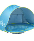Pop Up Baby Beach Tent Shade Lounge With Auto Open Portable Sun Shelter For Infants Under Three UV 50 Plus Protection Pool And Sand Play Area 