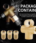 Three Sixteenth Brake Line Tee Kit With Fittings For A Three Way Brake Line Tee Union DIY Friendly Rust Proof Connector For Cars And Trucks Includes Fittings And Leak Check Guide To Keep Your Brake Piping In Top Shape. copper brake tee with three fittings