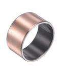 Top Shelf Heavy Duty Sleeve Bearing 1-1/4 Inch Bore X 1-13/32 Inch Outer Diameter X 3/4 Inch Length Self Lubricating Oilless Bushing showing bronze composite coating.