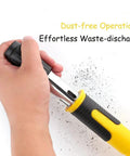 Mini Manual Steel Nail Gun For Wall Fastening And Riveting, One Hand Operation, yellow handle showing dust-free use