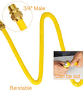 Super Flexible 35 Foot Three Quarter Inch Csst Gas Pipe Kit With Two Male Fittings and Brass Ends, Bendable and Cuttable