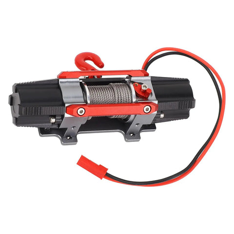 Check Out This Sick CNC Metal RC Dual Motor Winch For Your Truck, featuring a compact design with durable steel and electric hook.