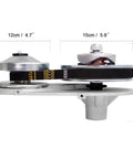 Side view of torque converter kit with 3/4 inch belt drive, visible pulleys and clutch set, for go kart and mini bike 30 series.