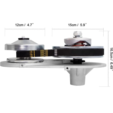 Side view of torque converter kit with 3/4 inch belt drive, visible pulleys and clutch set, for go kart and mini bike 30 series.