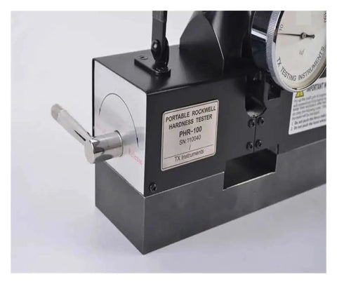 Side view of Portable Digital Hardness Tester with strong magnetic mount for quick quality checks.
