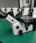 Inverted Metallurgical Microscope LM2000 With Infinity Corrected Optics For Pro Grade Imaging 5x To 100x Dry Objectives Wide Field 10x Eyepiece Adjustable Observation Tubes Lab Grade Metallographic Analysis Ready on lab bench