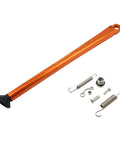 Orange Dirt Bike Kickstand Foot Side With Spring For KTM XC XCW XCF XCFW EXC EXCF EXCR Models, CNC Machined Aluminum, components shown