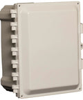 Polycarbonate Enclosure Built Tough 10 X 8 X 4 Inches With Hinged Locking Lid, Opaque Cover, NEMA 4X Non-Metallic, IP68, UL Listed