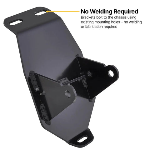 Hella Strong Steel LS Swap Motor Mounts For 67 To 72 Chevy C10 Pickup, steel bracket, no welding required, mounts to chassis.
