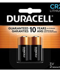Built Tough CR2 3V Lithium Battery 2 Pack For Compact Cameras Laser Rangefinders And Specialty Flashlights With 10 Year Storage Life in packaging.