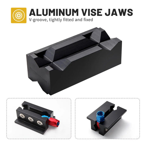 4 Inch Aluminum Vise Jaw Pad With Magnetic Vise Cover For Bench And Desktop Jaws Black One Pair Built Tough Pro Grade Heavy Duty