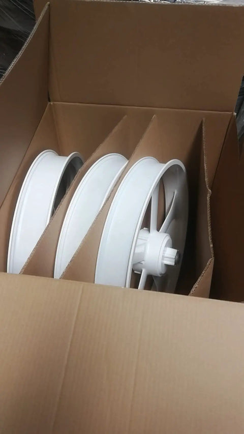 20 Inch Snow Bike Wheels Set Front And Rear Black Magnesium Alloy With Pneumatic Tire packaged in a box