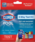 Swimsuit Ready 3 Way Water Test Kit For Swimming Pool Checks Bromine Chlorine And Ph Levels Instantly packaging and app info.