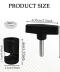2 Pack Car Hood Prop Struts Clamp And Lift Support Clips For Tailgate Hatch Heavy Duty Aluminum Alloy Hood Lift Rod Fixers size view, black and silver