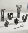 Heavy Duty Drain Cleaning Machine Head And Sewer Snake Cutter Auger Attachment Crafted From Rugged Manganese Steel Set of auger heads.