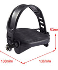 Non Slip Adjustable Straps Exercise Bike Pedals With 1/2-9/16 Inch Spindle 14mm dimensions view