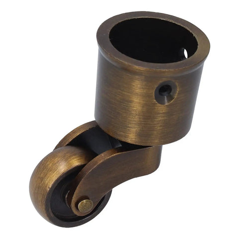 Rcniso Precise Round Cup Caster, Silent Heavy Duty Caster, Diameter Swivel for Furniture, Zinc Alloy Material in bronze finish.