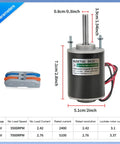 Beast 12V 24V DC Motor With Round Shaft And Cable Connector CW CCW 30W for DIY Projects Generators Electric Motors specs