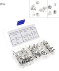 Heavy Duty Chicago Screws Assortment Kit With 304 Stainless Steel Binding Posts and Book Fasteners, 150 pieces, organized in case.