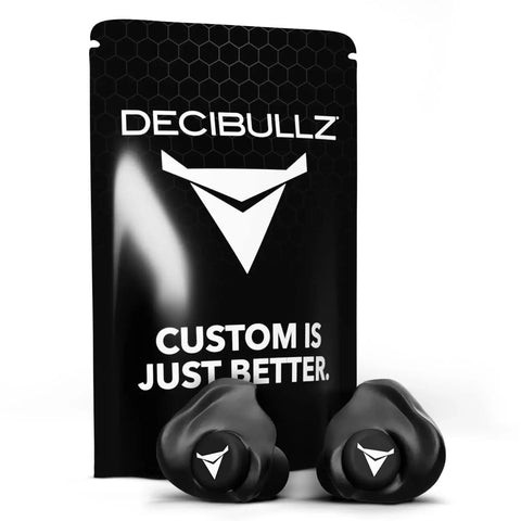 Custom Molded Reusable Earplugs For Noise Reduction 25 Decibel Level Block Out The City Chaos And Fly In Comfort, black color