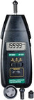 Contact Tachometer With Auto Ranging RPM Up To 19,999 And Dual Mode Surface Speed Readings device with digital display and accessories.