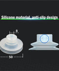 Buy This Awesome 100 Piece Bulk Pack Of Durable Silicone Pneumatic Suction Cups with 8mm mounting hole, 50mm diameter for automation.