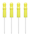 Reusable Tube Sealer With Puncture Pin For Caulk, Four Pack, Keeps Open Tubes Sealed Tight Between Jobs, Stops Dry Out, Pro DIY Tool That Preserves Caulk Freshness And Reduces Waste, four yellow caps
