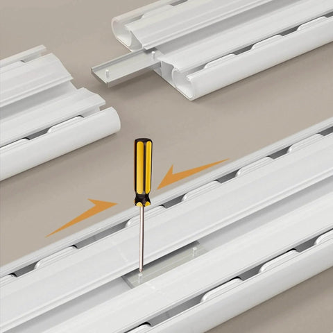 Heavy Duty Ceiling Curtain Track System With Double Rails, Silent Aluminum Curtain Rails, white finish with screwdriver