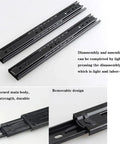 Heavy Duty Full Extension Drawer Slides 2 Pack Built Tough With Soft Close, 3 Fold Telescopic Ball Bearing Drawer Runners shown