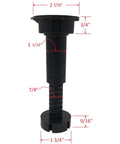 Heavy Duty Cabinet Leveler Legs 12 Pack, 330 Lb Per Leg, Adjustable Height, with Toe Kick Mounting Clips, Front View
