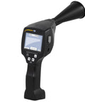 Slick Ultrasonic Leak Detector With Laser Pointer For Dead Nuts Accurate Scans On Compressed Air Gas Steam And Vacuum Lines 40 KHz Frequency handheld device with display and sensor.