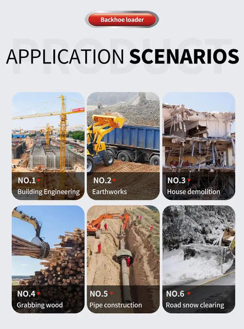 Compact Backhoe Loader With Front Loader And Rear Excavator Do It All Small Wheel Loader application scenarios for tough jobs