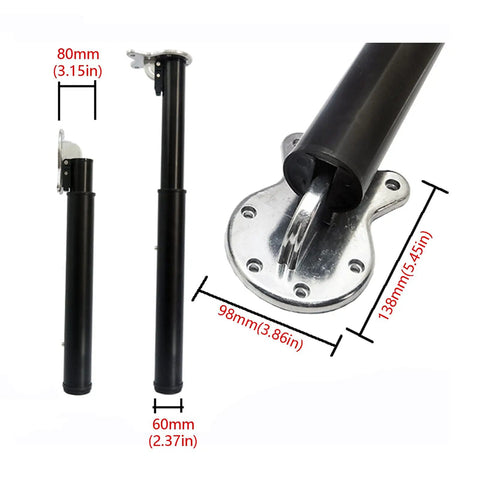Adjustable Metal Furniture Legs Telescoping Support Feet For Breakfast Bar And Folding Tables Height Adjustable From 50 To 130 Cm