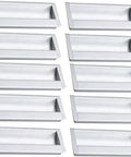 Concealed Cabinet Pulls Two Pack 96mm Center Distance Silver Aluminum Recessed Handles For Drawer And Wardrobe Hidden Sliding Door Hardware