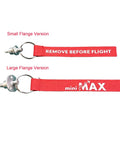 RC Aircraft Fuel Tank Vent and Oil Outlet Nozzle Kit Aluminum Alloy Flange Nozzles With Sealing Ring Plug - small and large flange versions with red tags