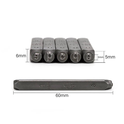 Pro Grade 36 Piece One Eighth Inch Metal Stamping Kit With Steel Letter And Number Punch Stamps A To Z And 0 To 9 close-up