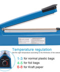 12 Inch Heat Sealer For Bags Of Snacks And Cookies A Must Have Workhorse Poly Bag Sealer with adjustable temperature control