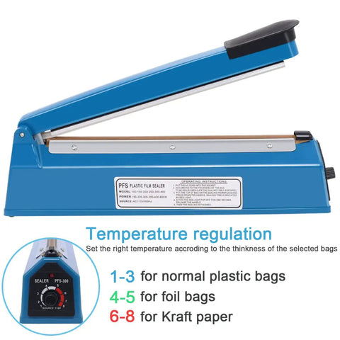 12 Inch Heat Sealer For Bags Of Snacks And Cookies A Must Have Workhorse Poly Bag Sealer with adjustable temperature control