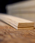 Close-up of flattened bamboo for bow making and woodworking build bows and bendable projects with a back of bow layer or core lamination.