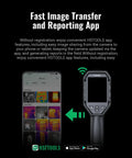 Dual Camera Thermal Imaging Device With 256x192 IR Sensor And 640x480 Live Super Resolution 3.2 Inch Screen 2MP Visible Camera 16GB Storage Carrying Case Pro Grade Heat Detection For On The Go with mobile app interface.