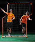 Built Tough Heavy Duty Steel Frame Pitcher Z Screen For Baseball And Softball Batting Practice Net 7 By 5 Feet Orange