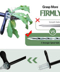 Back-Saving Stand Up Weeder With 37 Inch Handle For Root Removal showing spiral nails gripping weed root.