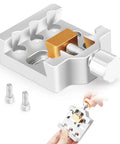 Medium Dovetail Clamp With Brass Screw Mount Plate for Telescopes, aluminum, showing mounting area and included screws.