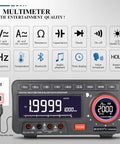 5566SE Digital Multimeter With Built In Bluetooth Speaker, AC DC Voltage Tester, full display showing functions